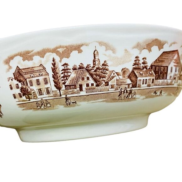 Alfred Meakin Staffordshire England 'Fair Winds' Bowl Original Copper Engravings - Picture 4 of 8